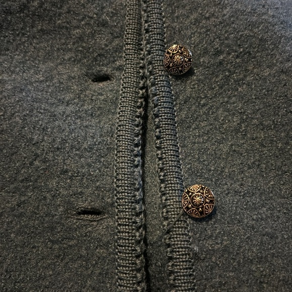 Vintage Ashley Blue Boiled Wool Cardigan Jacket - Picture 5 of 8